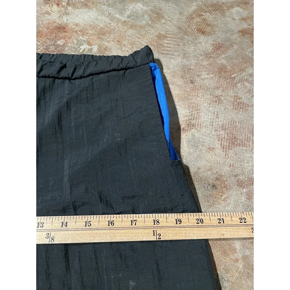 Vintage Express Surfs Edge Black/Blue Pants‎ Sz S Retro 80's